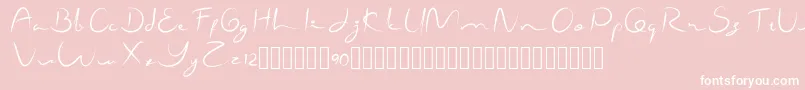 Shamallien-Schriftart – Weiße Schriften auf rosa Hintergrund