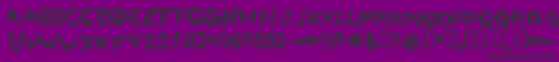 Fonte Shaman – fontes pretas em um fundo violeta