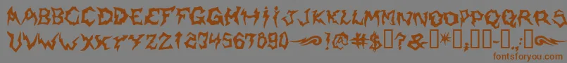 Шрифт Shaman – коричневые шрифты на сером фоне