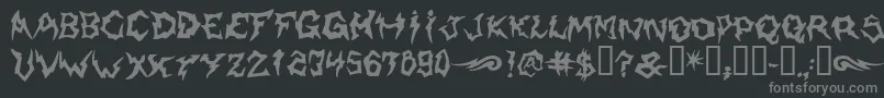 フォントShaman – 黒い背景に灰色の文字