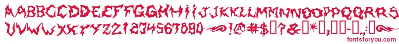 Шрифт Shaman – красные шрифты на белом фоне