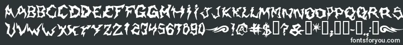 Shaman Font – White Fonts on Black Background