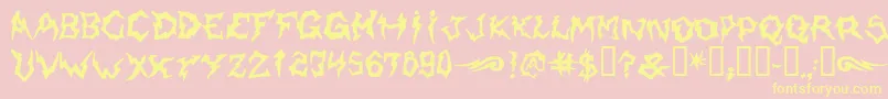 Шрифт Shaman – жёлтые шрифты на розовом фоне