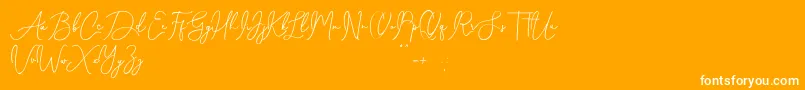 Shamissa Font – White Fonts on Orange Background