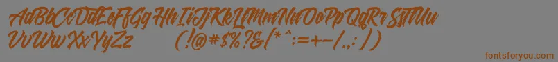Shanders free-fontti – ruskeat fontit harmaalla taustalla
