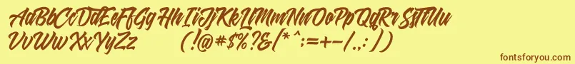 Подробнее о шрифте Shanders free Шрифт Shanders free – коричневые шрифты на жёлтом фоне