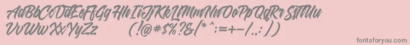 Shanders free Font – Gray Fonts on Pink Background