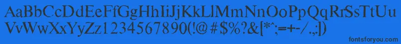 ThamesantiqueRegular Font – Black Fonts on Blue Background