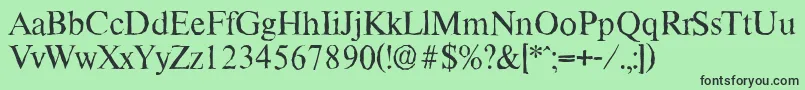 ThamesantiqueRegular Font – Black Fonts on Green Background
