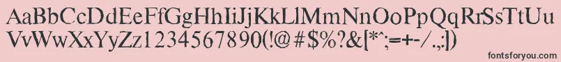 ThamesantiqueRegular Font – Black Fonts on Pink Background