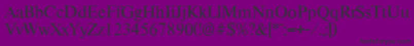 Шрифт ThamesantiqueRegular – чёрные шрифты на фиолетовом фоне