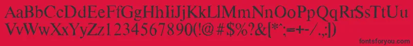 ThamesantiqueRegular Font – Black Fonts on Red Background