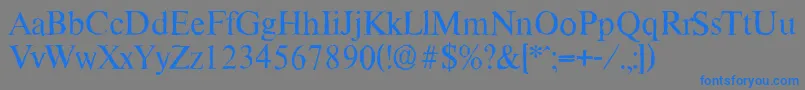 ThamesantiqueRegular Font – Blue Fonts on Gray Background