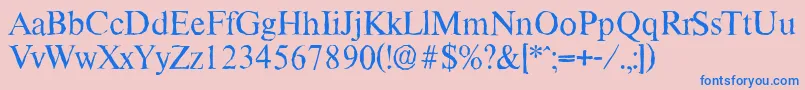 ThamesantiqueRegular Font – Blue Fonts on Pink Background