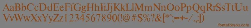 ThamesantiqueRegular Font – Brown Fonts on Gray Background