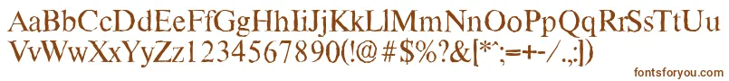 Шрифт ThamesantiqueRegular – коричневые шрифты на белом фоне