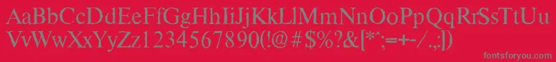 Шрифт ThamesantiqueRegular – серые шрифты на красном фоне
