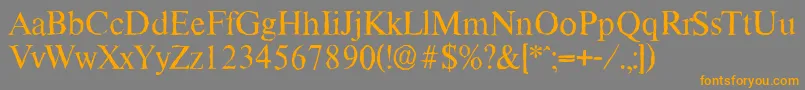 ThamesantiqueRegular Font – Orange Fonts on Gray Background