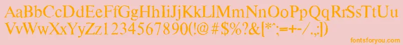 ThamesantiqueRegular Font – Orange Fonts on Pink Background