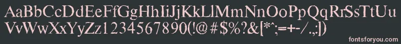 ThamesantiqueRegular Font – Pink Fonts on Black Background