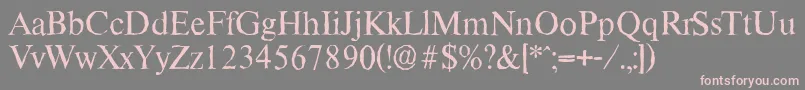ThamesantiqueRegular Font – Pink Fonts on Gray Background