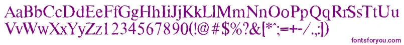 Шрифт ThamesantiqueRegular – фиолетовые шрифты на белом фоне