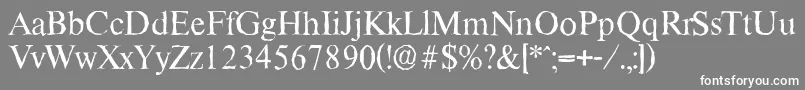 ThamesantiqueRegular-Schriftart – Weiße Schriften auf grauem Hintergrund