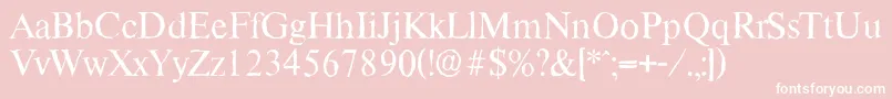 ThamesantiqueRegular Font – White Fonts on Pink Background