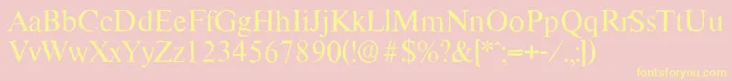 ThamesantiqueRegular Font – Yellow Fonts on Pink Background