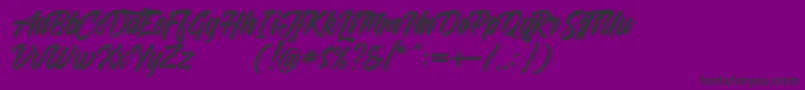 Shanders free Font – Black Fonts on Purple Background