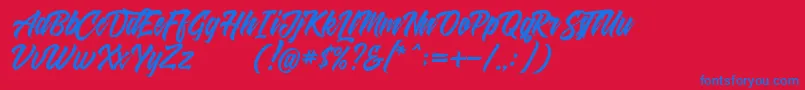 fuente Shanders free – Fuentes Azules Sobre Fondo Rojo