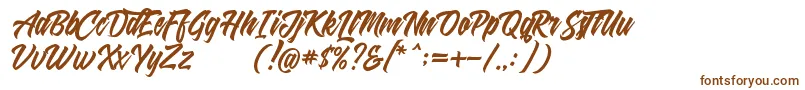Шрифт Shanders free – коричневые шрифты на белом фоне