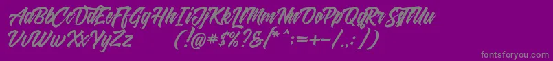 Shanders free Font – Gray Fonts on Purple Background