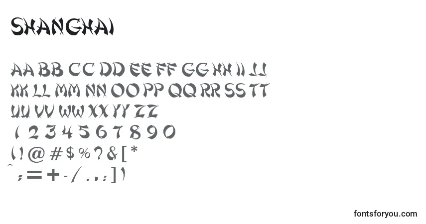 Shanghai (140592)-fontti – aakkoset, numerot, erikoismerkit