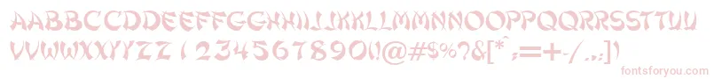 shanghai Font – Pink Fonts on White Background