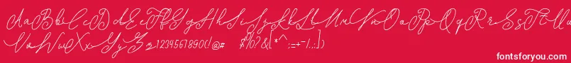 shangrela Font – White Fonts on Red Background