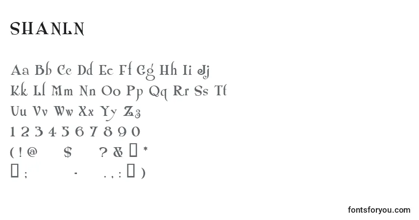 SHANLN   (140594)フォント–アルファベット、数字、特殊文字