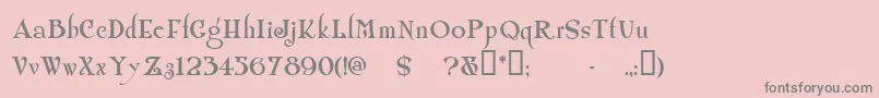 SHANLN  -Schriftart – Graue Schriften auf rosa Hintergrund
