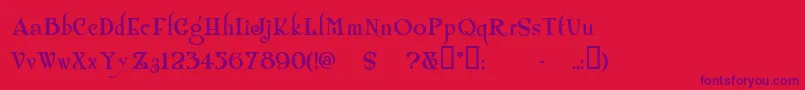 SHANLN   Font – Purple Fonts on Red Background