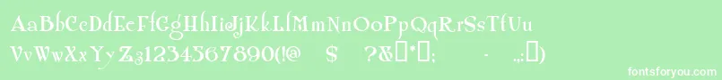 フォントSHANLN   – 緑の背景に白い文字