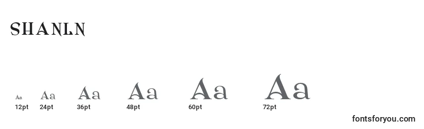 Größen der Schriftart SHANLN   (140594)