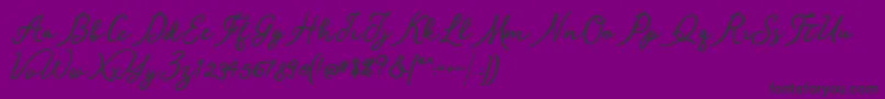 Shantik-Schriftart – Schwarze Schriften auf violettem Hintergrund