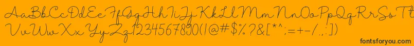 Shantine Font – Black Fonts on Orange Background