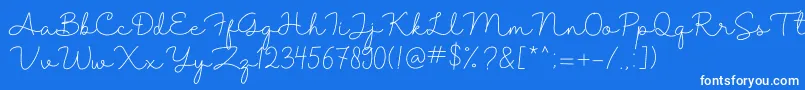 Shantine Font – White Fonts on Blue Background