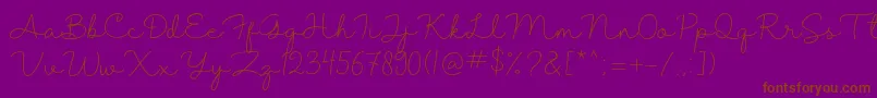 Shantine Font – Brown Fonts on Purple Background