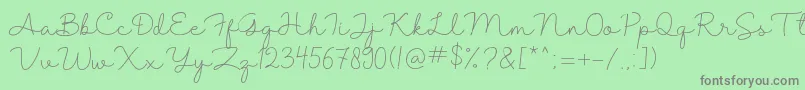 Shantine Font – Gray Fonts on Green Background