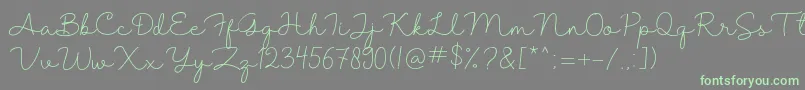 Shantine-Schriftart – Grüne Schriften auf grauem Hintergrund