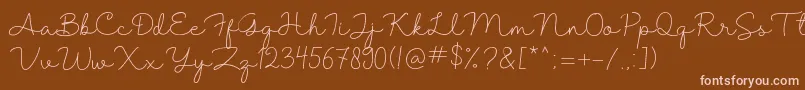 Shantine Font – Pink Fonts on Brown Background
