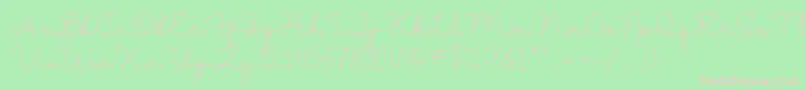 Shantine Font – Pink Fonts on Green Background