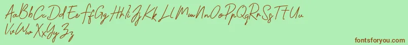 En savoir plus sur la police Shantty Police Shantty – polices brunes sur fond vert